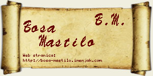 Bosa Mastilo vizit kartica